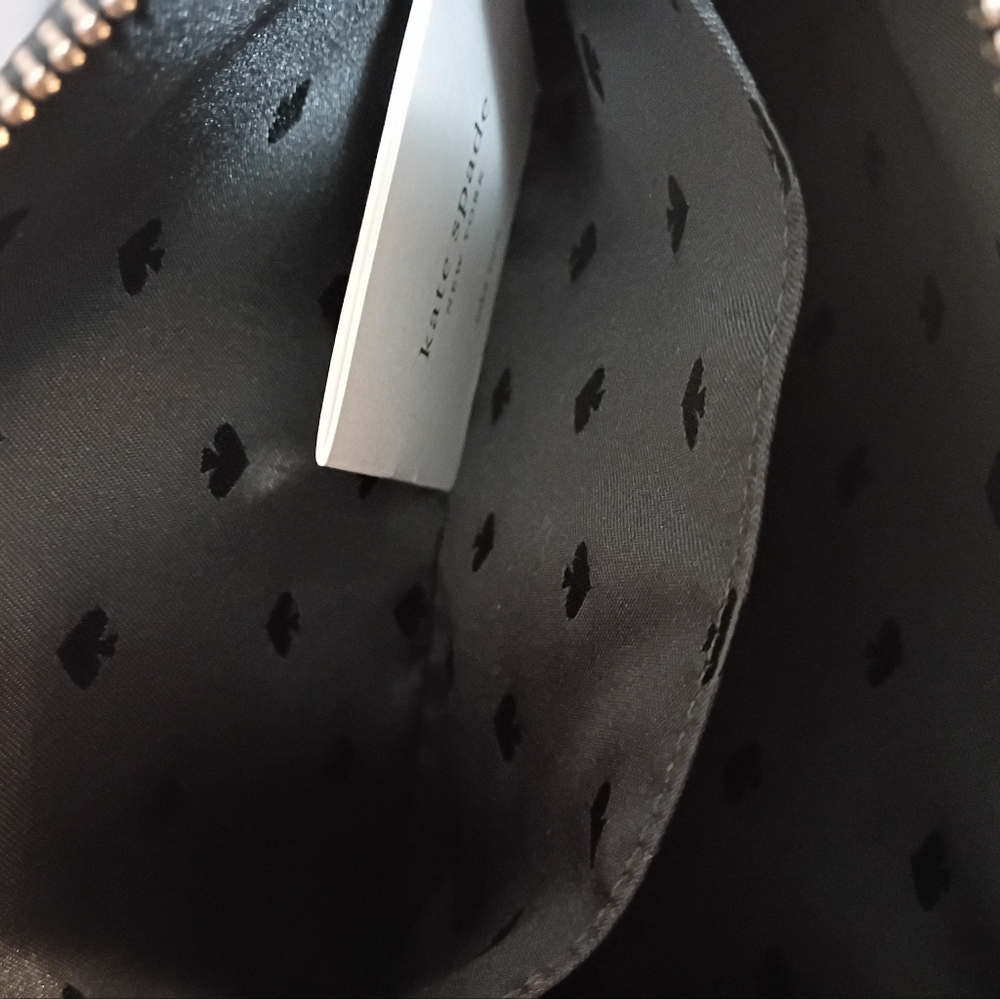 Kate Spade, NWOT, Glittery Crossbody Bag, Zipper Closure, Color Black - Picture 14 of 15